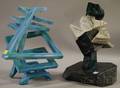 Larry Richards American b 1925 Lot of Two Abstract Ceramic Sculptures