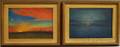 American School 20th Century Lot of Two Sunset Scenes Sunset Texas near San Antonio