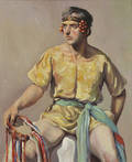 H Boylston Dummer American 18781945 Seated Bacchus