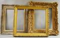 Three Rococostyle Giltwood and Gesso Frames