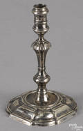 English silver taperstick 17351736