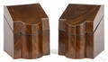 Pair of George III mahogany knife boxes late 18th c