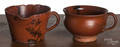 Two Pennsylvania redware handled cups