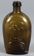 Pittsburgh olive amber eagle flask