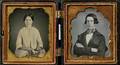 Two Sixth Plate Daguerreotype Wedding Portraits of a Young Man and Woman