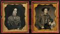 Two Sixth Plate Daguerreotype Portraits of a Young Man in Uniform and a Young Woman