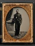 Half Plate Ambrotype of a PreCivil War Uniformed Man