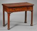 Chippendale Carved Mahogany and Mahogany Veneer Card Table