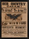 Framed Civil War Recruiting Broadside