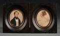 Pair of Portrait Miniatures of a Young Man and Woman