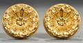 Pair of Giltbrass Floral Medallion Curtain Tie Backs