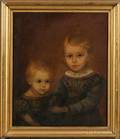 American School 19th Century Portrait of Two Children