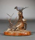 Miniature Carved and Painted Bird Group