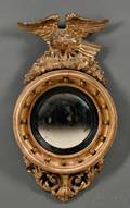 Classical Giltgesso and Carved Girandole Mirror