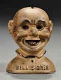 Cast Iron Painted Bill E Grin Bank