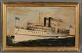 American School Late 19thEarly 20th Century Portrait of the Sidewheeler City of Worcester of the Norwich Line