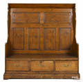 English pine settle late 18th c