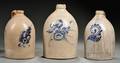 Three Cobaltdecorated Stoneware Jugs