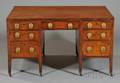 Extremely Rare Stringinlaid Federal Mahogany Partners Desk