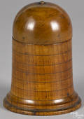 George III fruitwood tea caddy 18th c