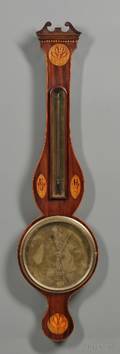 Inlaid Mahogany Wheel Barometer