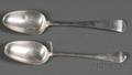 Two Pairs of British Silver Place Spoons