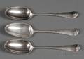 Three Pairs of George IIIII Silver Tablespoons