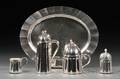 Five Piece Modern Italian Sterling Tea and Coffee Service