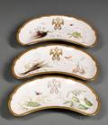 Set of Six Paris Porcelain Bone Dishes