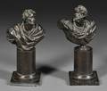 Pair of Classical Bronze Busts