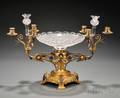 Egyptian Revival Giltbronze and Cut Glass Centerpiece