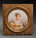 Handpainted Porcelain Plaque of Empress Josephine