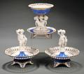 Three Old Paris Porcelain Compotes