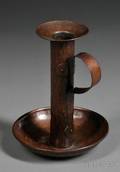 Gustav Stickley Arts  Crafts Hammered Copper Chamberstick