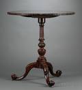 English Rococo Carved Mahogany Tilttop Table