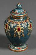 KPM Porcelain Jeweled Lidded Urn