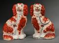 Pair of Staffordshire Pottery Spaniels