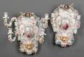 Pair of French Porcelain Fourlight Wall Sconces