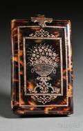 Silver and Gold Inlaid Tortoiseshell Notebook Case