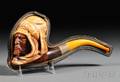 Carved Meerschaum Pipe of a Turks Head