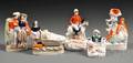 Five Staffordshire Pottery Figures