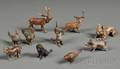Ten Small Austrian Cold Painted Bronze Figures