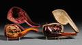 Two Carved Meerschaum Pipes