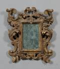 Small Italian Baroque Carved Wood Mirror