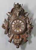 Carved Black Forest Wall Clock