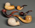 Six Assorted Uncarved Pipes