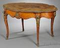 Victorian Marquetry Inlaid and Ormolu Mounted Turtletop Table