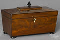 Regency mahogany tea caddy