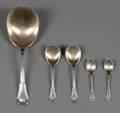 Group of Gorham Parcelgilt Sterling Villa Norfolk Pattern Spoons