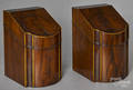 Pair of English mahogany knife boxes